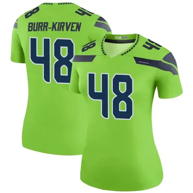 Women's Nike Seattle Seahawks Ben Burr-Kirven Color Rush Neon Jersey - Green Legend