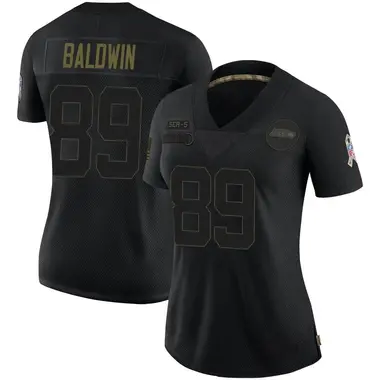 Women's Nike Seattle Seahawks Doug Baldwin 2020 Salute To Service Jersey - Black Limited