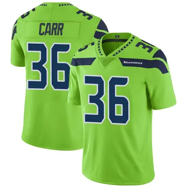 Youth Seattle Seahawks Patrick Carr Color Rush Neon Jersey - Green Limited